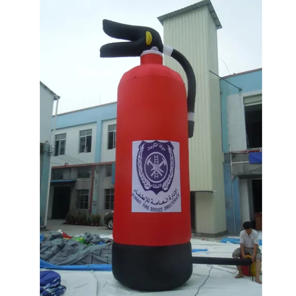 giant simulation model inflatable fire extinguisher with custom prints for propaganda