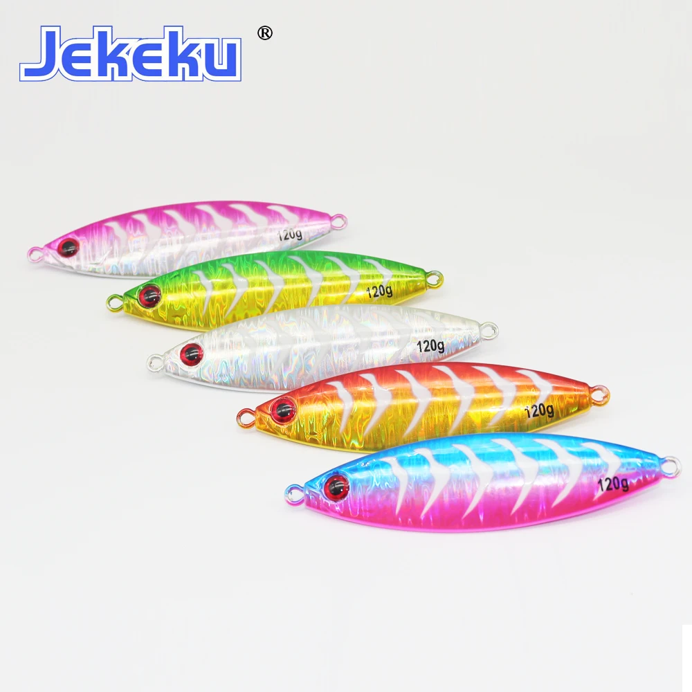 Imagem -02 - Jekeku-hard Metal Pesca Isca Água Salgada Mar Wobbler Jig Novo Modelo 80g 100g 120g Pcs