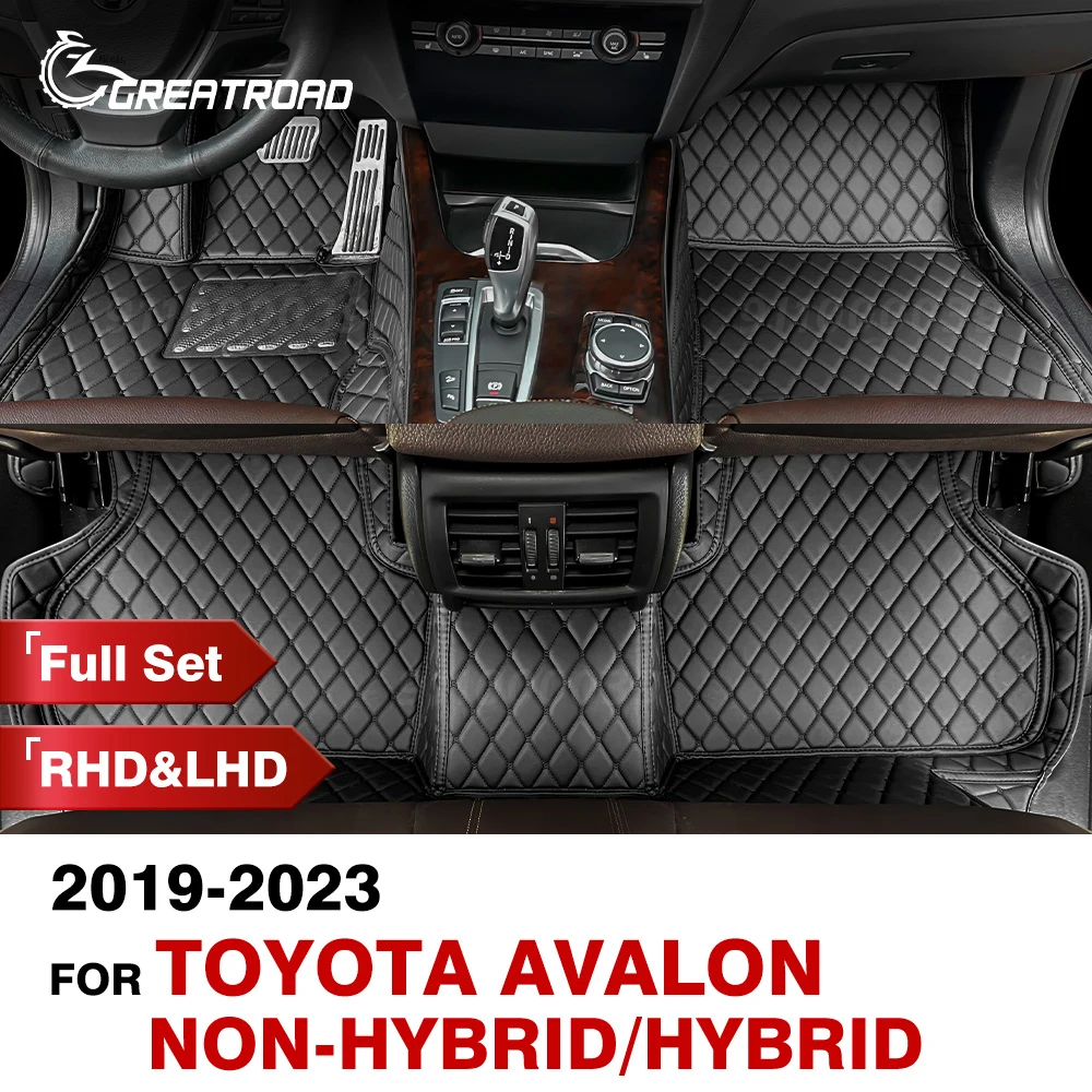 Car Floor Mats For Toyota Avalon Hybrid/Non-Hybrid 2019 2020 2021 2022 2023 Custom Foot Pads Carpet Cover Interior Accessories