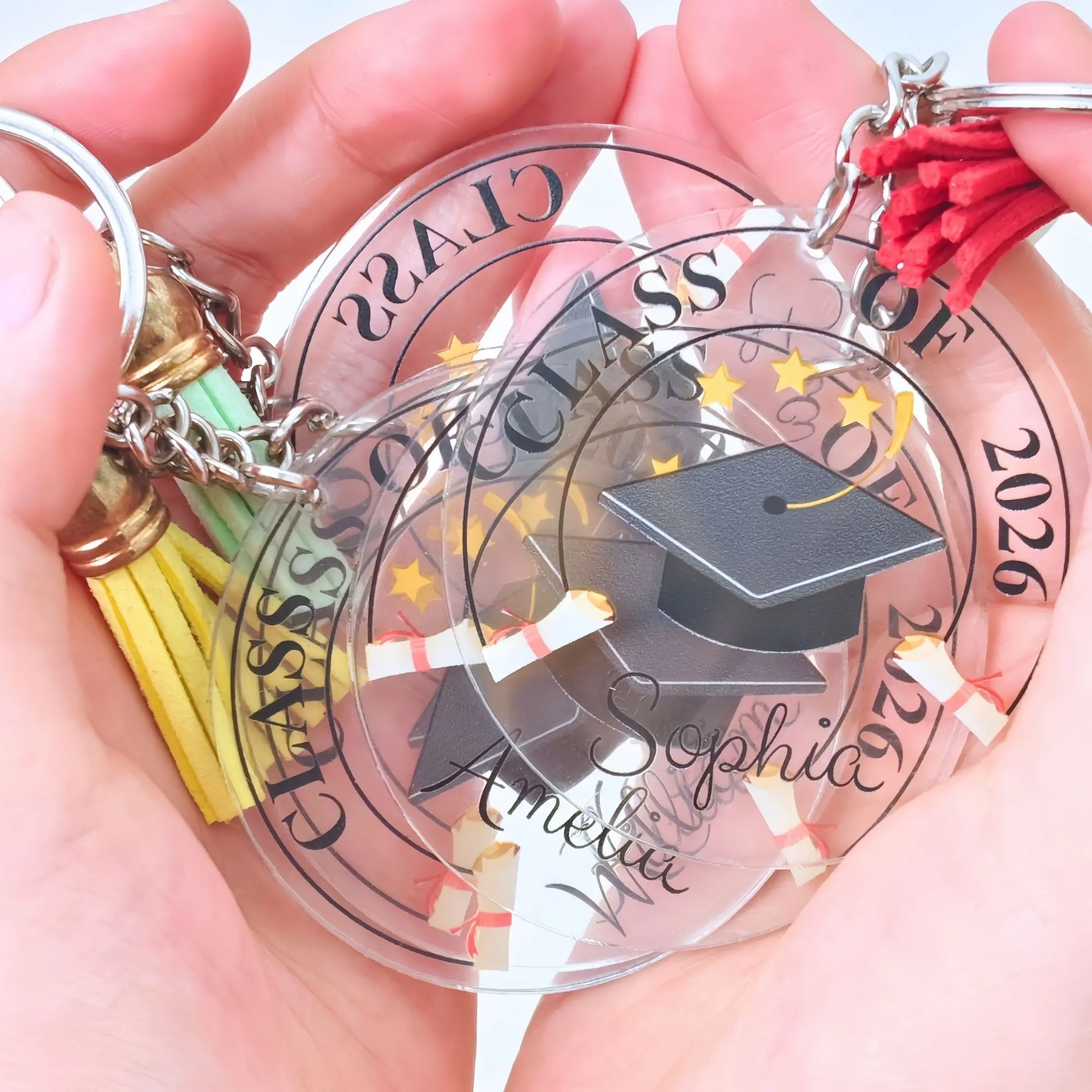 Custom Name Keychain, Graduation Gift