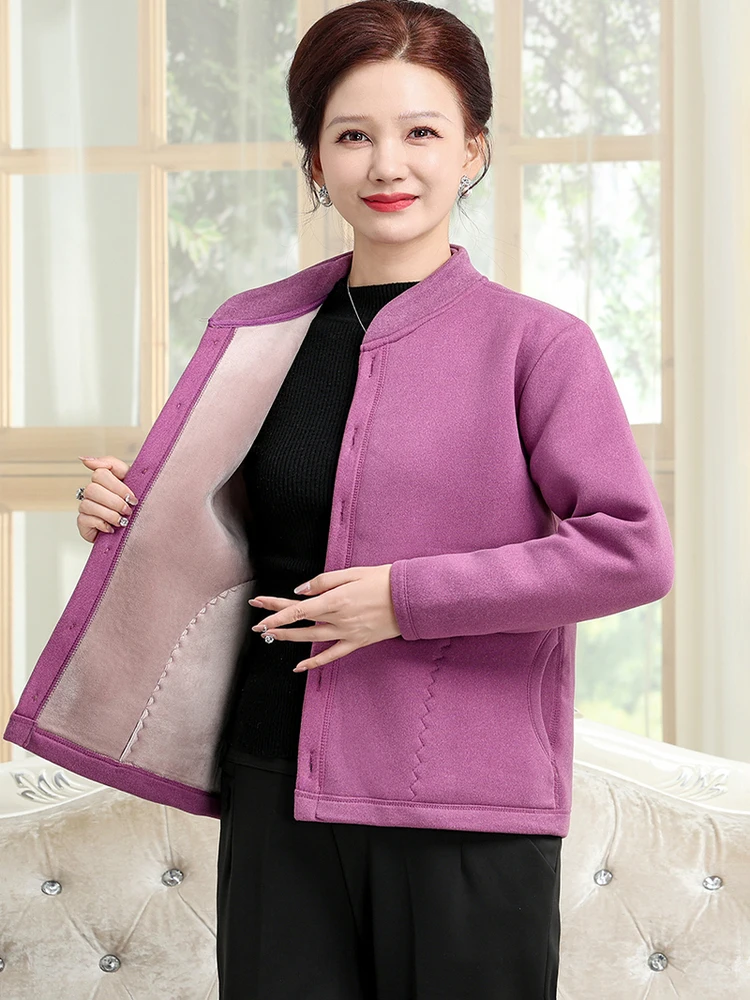 

Faionable Fce Женский кардиган на подкладке Теплое хлопковое пальто для ли Женская зимняя одежда Thiened Long Sve Воротник-стойка