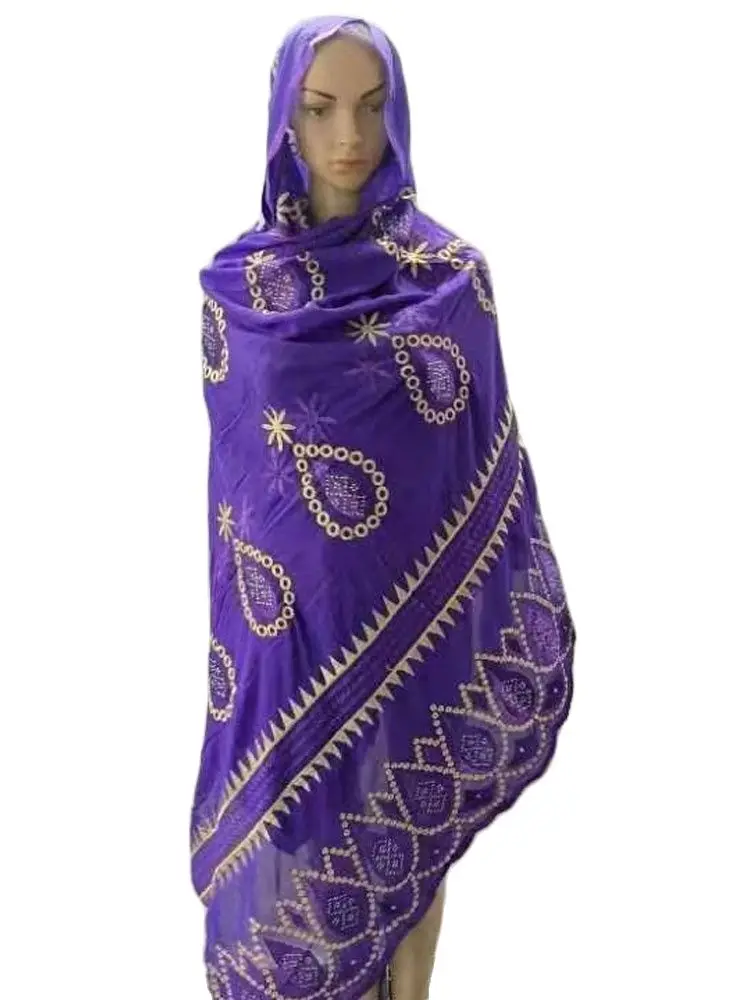 2024 African Scarf For Muslim Women Diamonds Embroidery LargeSize 210x110cm India Turkey Abaya Pray Headscarf Big Shawl