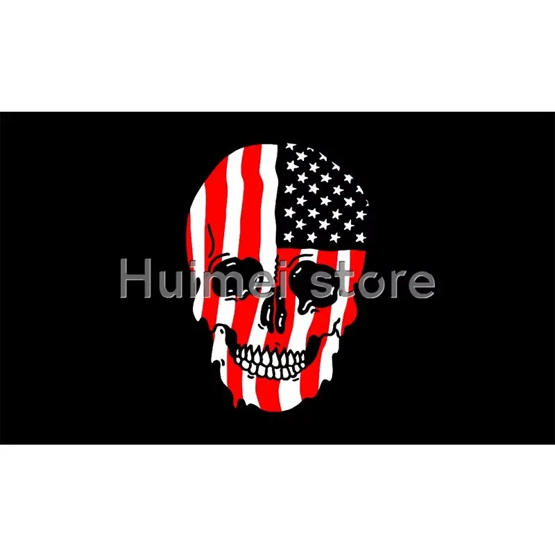 2x3ft  Skull USA Flag 150cmx90cm CUSTOM PARTY CLUB DECORATION BANNER