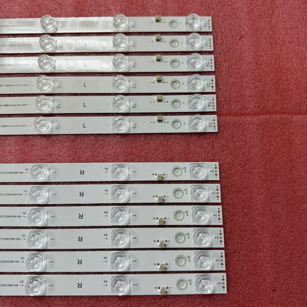 12pcs/set LED strip 7LED For Panasonic TX48AS640B TX48AX630B TX48AX630E TX48AXW634 TX48AXR630 480TV05 480TV06 V2 R L TX-48AS640B