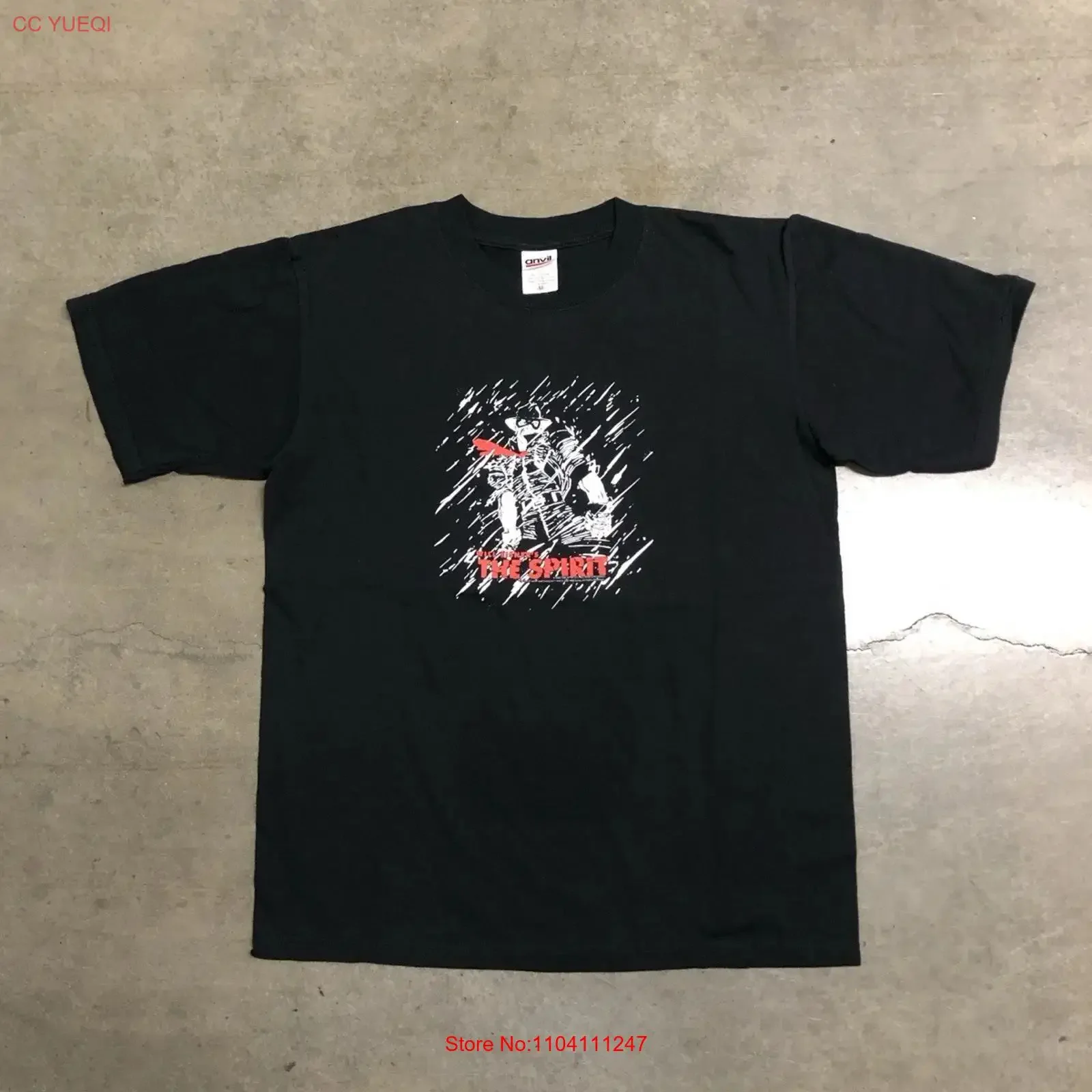 Camiseta vintage The Spirit de Will Eisner dos anos 2000, tamanho M adulto, unissex, lavada, estilosa, casual, streetwear, macia e confortável.