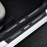 Car Stickers Door Threshold Guard For Kia Rio 3 4 K2 K3 X-Line Car Door Sill Scuff Plate Pedal Cover Trim Auto Accessories