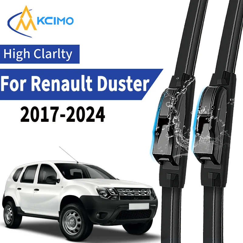 

Premium 2pcs Silent Windscreen Wipers for Renault Duster 2017-2024 Durable Rubber Blades Quiet All-Weather Performanc