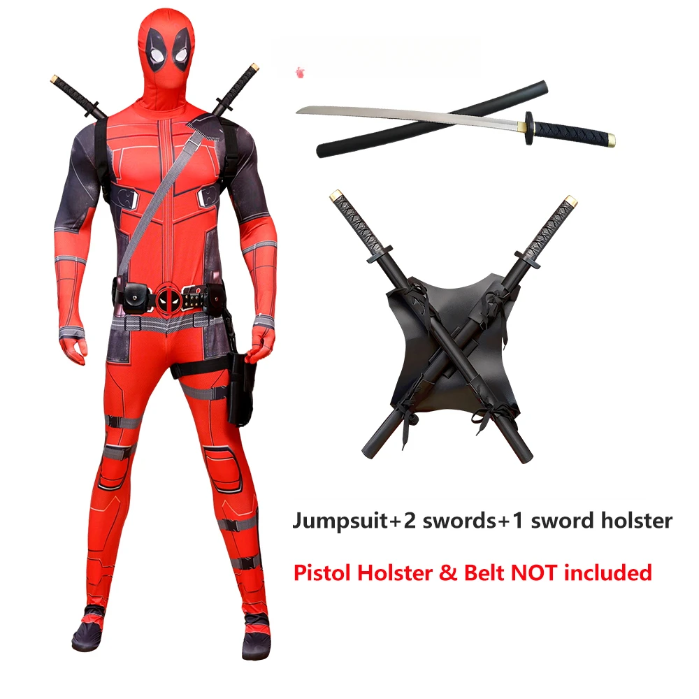 Kids Deadpool Cosplay Costume Superhero Gifts Deadpool Jumpsuit Kids Costumes Superheroes Children Suit Halloween Child Costume image 3