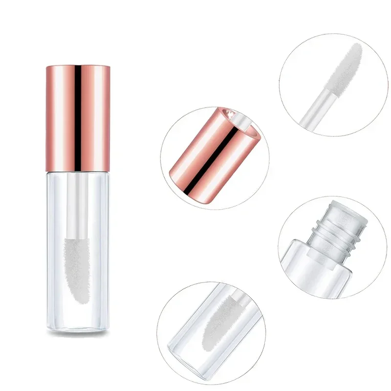 Tubo de brillo de labios transparente, botellas vacías de bálsamo labial, contenedores de muestra para mujeres y niñas, maquillaje DIY, aceite labial, 2 ml, 100 piezas