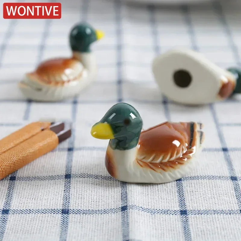 Cute Ceramic Duck Chopstick Holders 1/2/3PC Japan Style