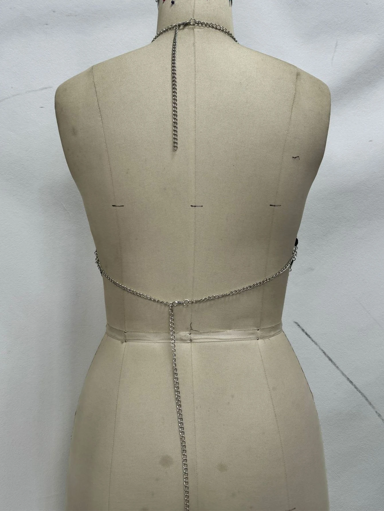 Sexy metal rhinestone corset crop top women summer halter tanks top see through beach night club party tops for woman clothing