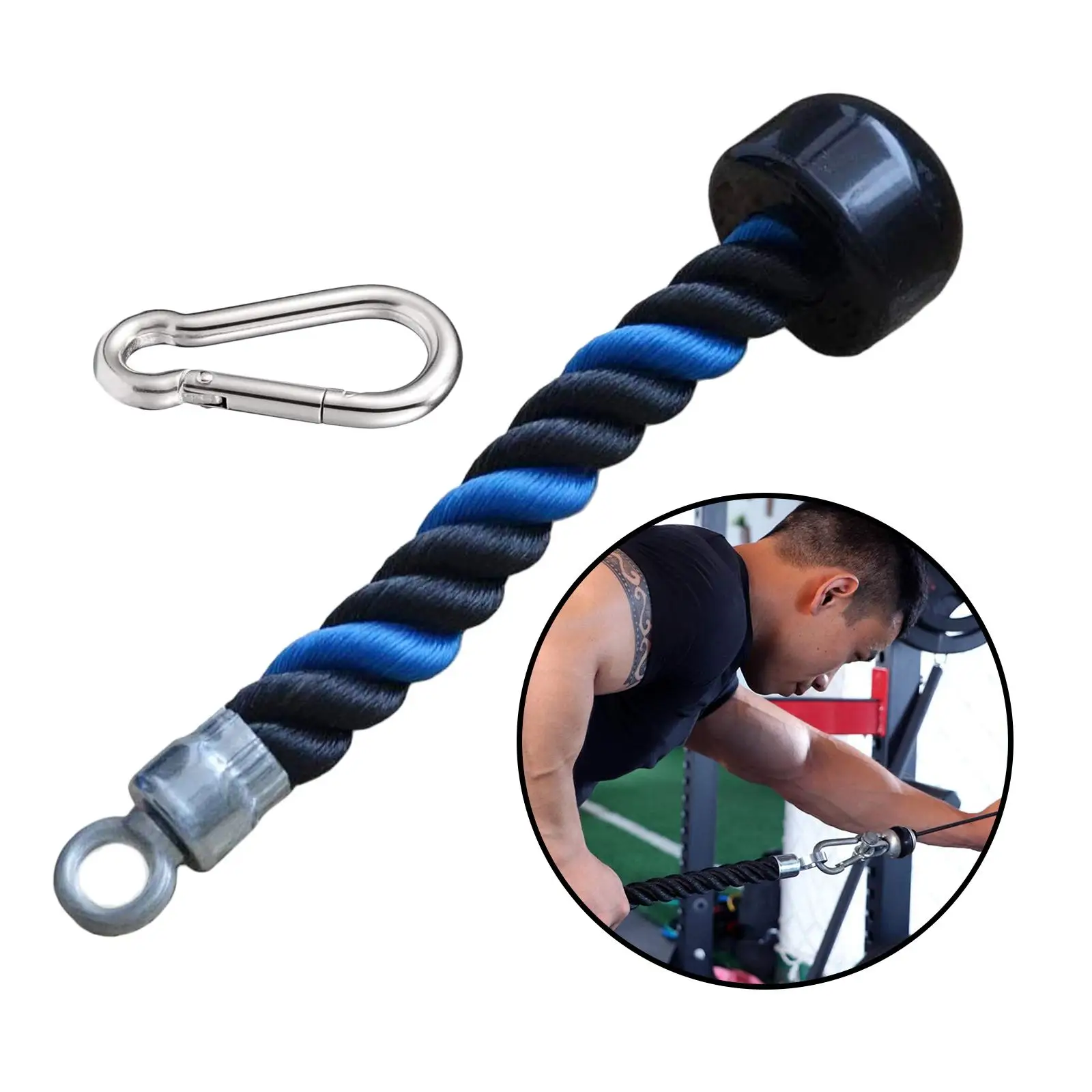 Triceps Rope Single Grip Pulley Cable Attachment Pull Down LAT Handle Accessories Grip Strength Exerciser Back Arm Muscle Builde