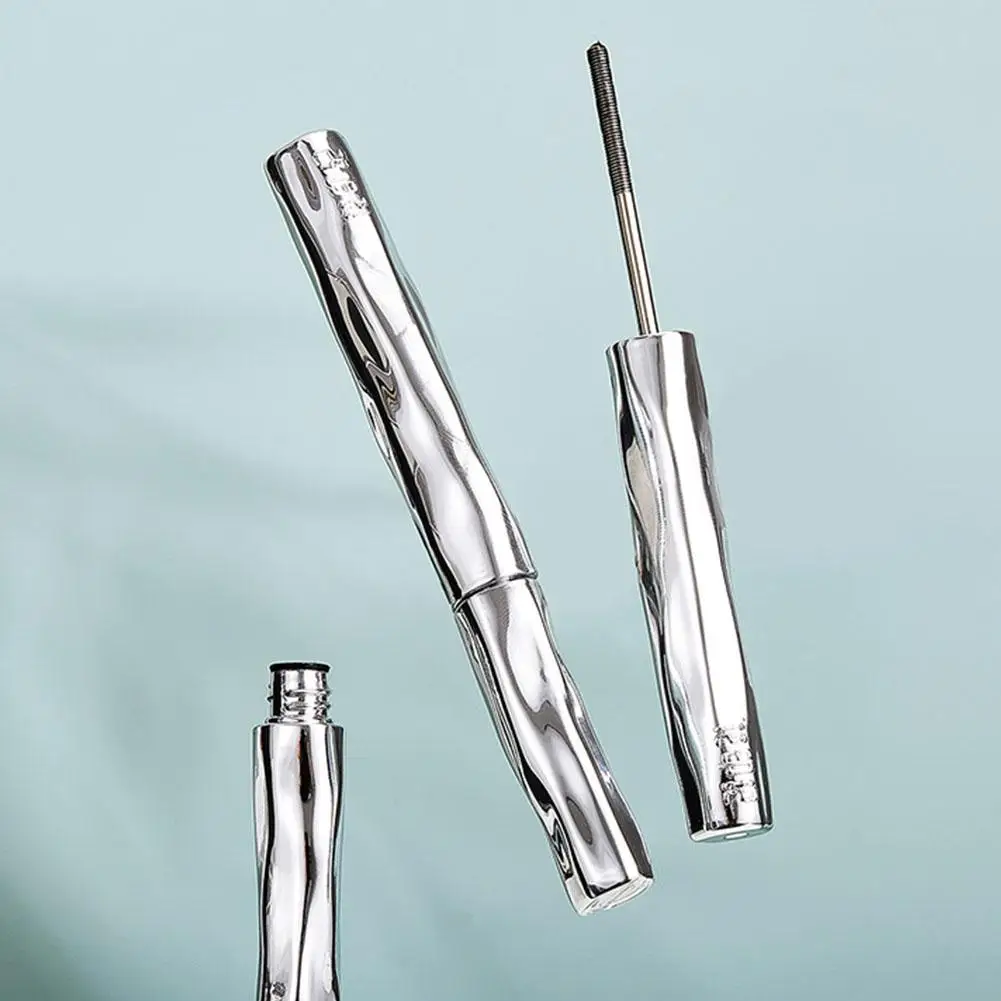 Metal Iron Lashes Mascara Waterproof Silk Fiber Mascara Black Long Curling Eyelash Extensions Non-clumping Eyes Makeup Cosmetics