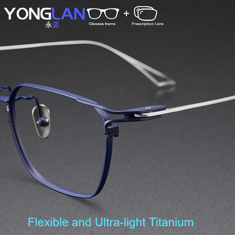 High-Quality Square Prescription Glasses Anti Blue Light Photochromic Optical Eyeglasses with Myopia Hyperopia Progressive Lens
