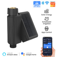 Smart Tuya Wifi Watering Timer Solar Energy Sprinkler Drip Irrigation System Built-in Water Flow Recorder Water Controller