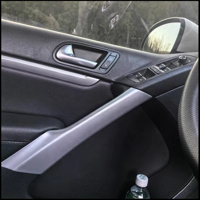 

Car Styling For VW Volkswagen Tiguan 2010-2015 Door Armrest Handle Holder Cover Trim Molding Decoration Strip Auto Accessories