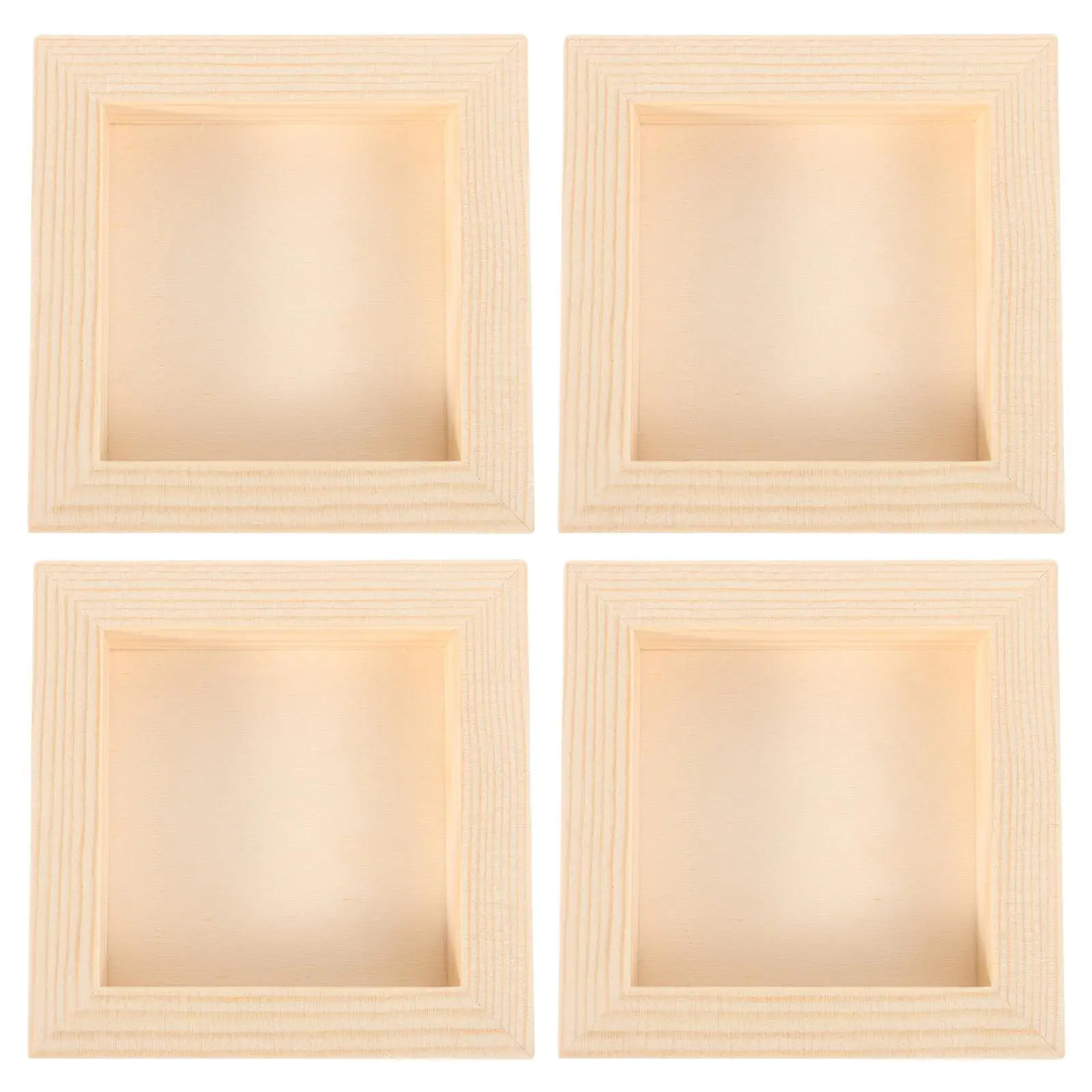 

Wooden Photo Frame Frames for Craft Wall Hanging Display Paintable Picture Christmas DIY Kit