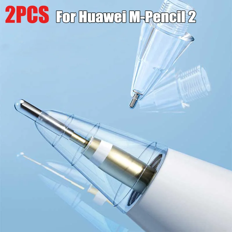 

2pcs Replacement Tips for Huawei M-Pencil 2 Nickel Plated Alloy Pen Nib Transparent for M-pencil 2nd Generation Nibs