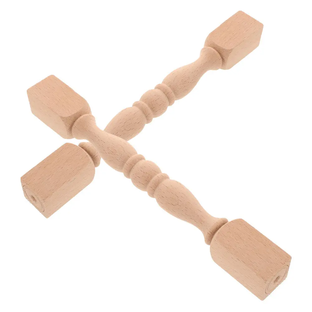 2 Piezas de Balaustres de Madera Maciza con Diseño de Puente de Calabaza Pequeña, Postes Tallados Decorativos para Escaleras y Gabinetes
