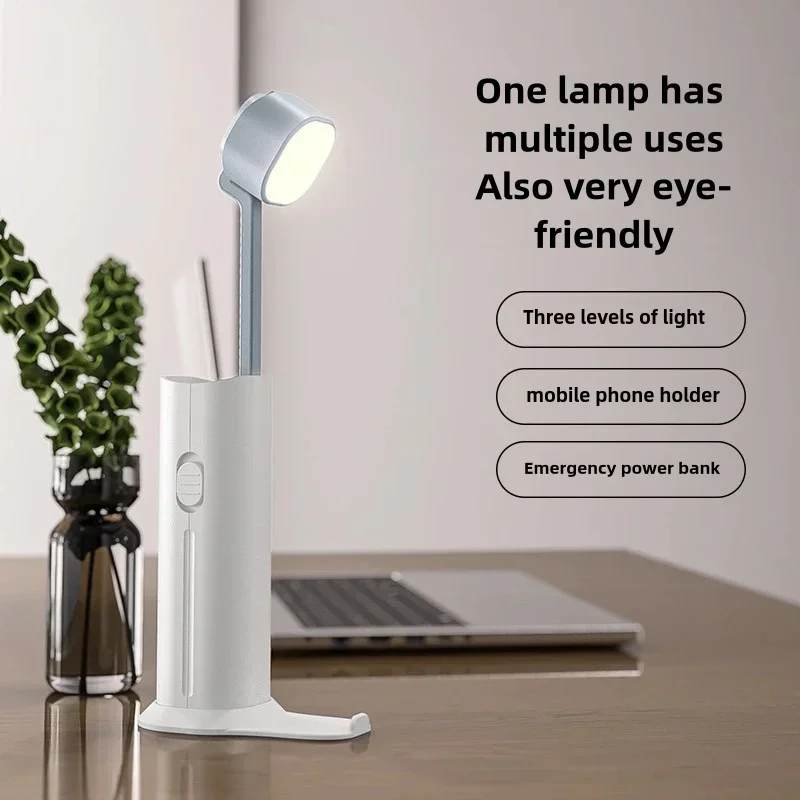 

Outdoor Flashlight Power Bank Creative LED Desk Lamp Eye Protection Study Specific Dormitory Bedroom USB Folding Night Light