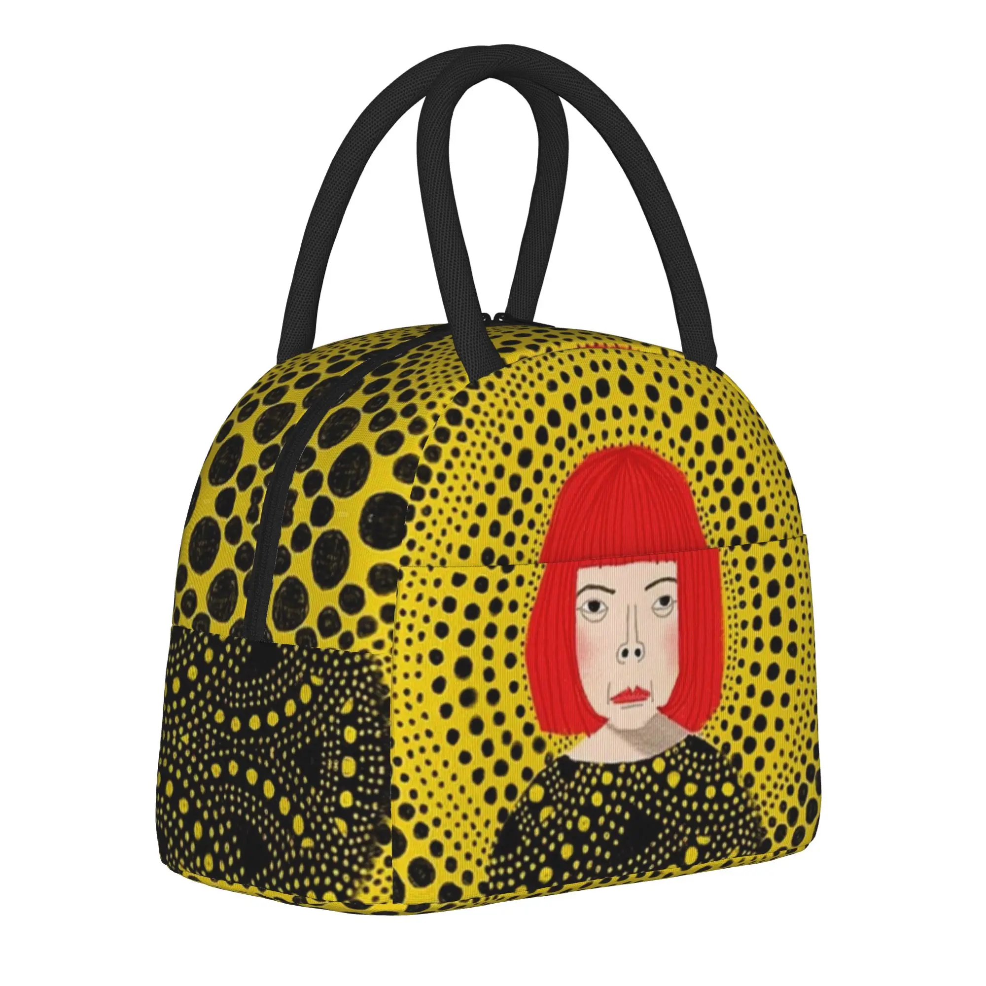 Yayoi Kusama Mystery Insulated Lunch Bags Large Japanese Artist Reusable Cooler Bag Tote Lunch Box Office  Outdoor Food Bag