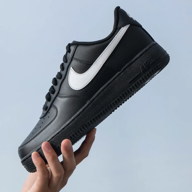 Zapatos Nike para hombre, zapatillas Air Force 1, zapatillas informales Air Force One en blanco y negro, zapatos de skate Fz0627-010