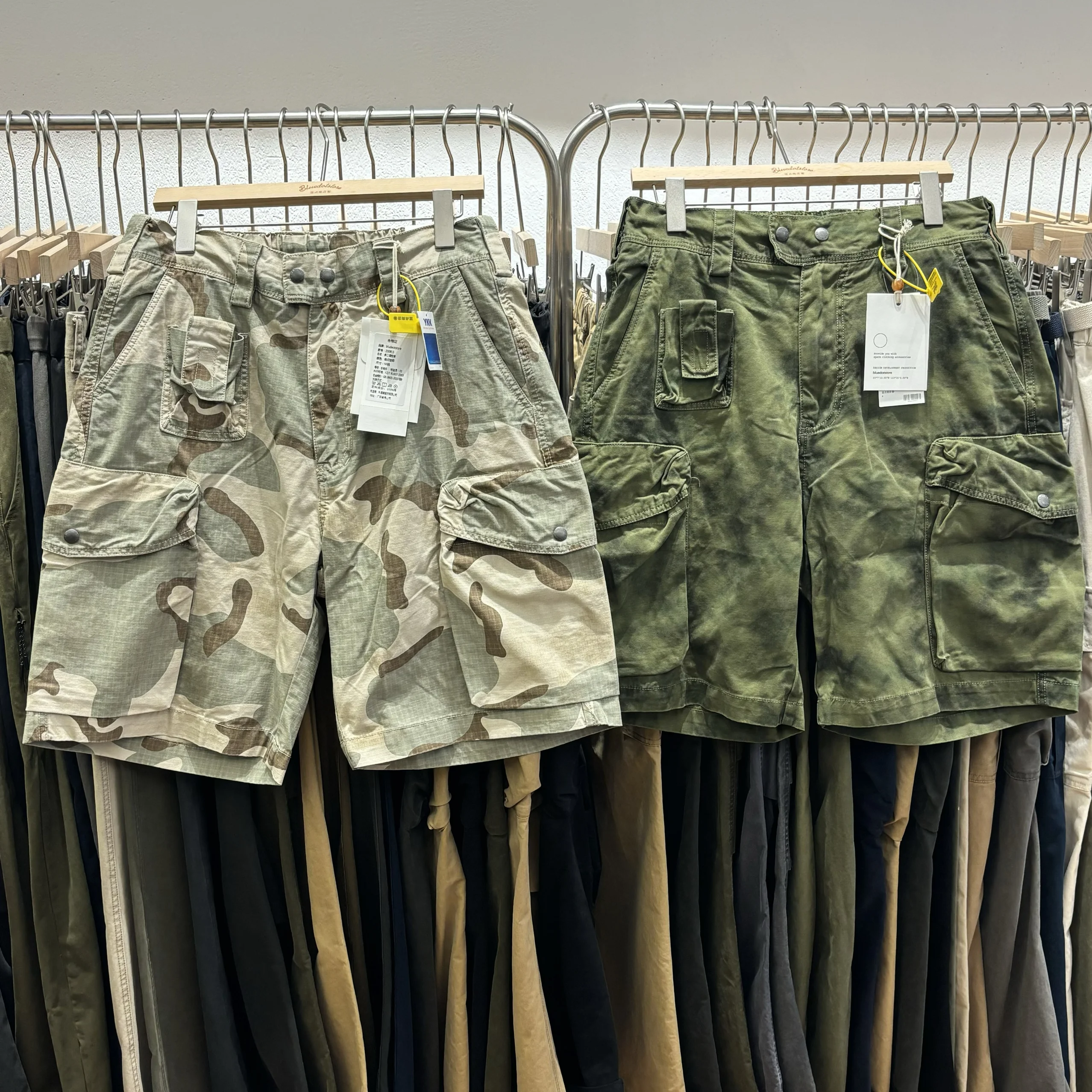 

Summer Vintage Waed Heavyweight Camouflage Multi-ket Workwear Loose Straight Casual Versatile orts Men's Faion