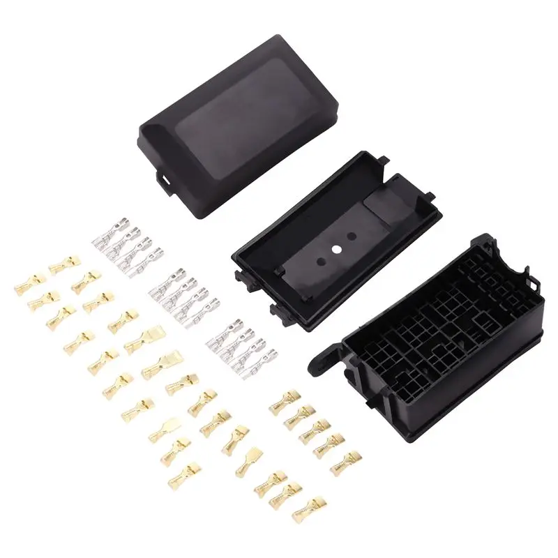 

AC34-Коробка предохранителей, 5 держателей предохранителей, 6 держателей блоков реле, Блок предохранителей, 12 В, Коробка предохранителей для автомобиля