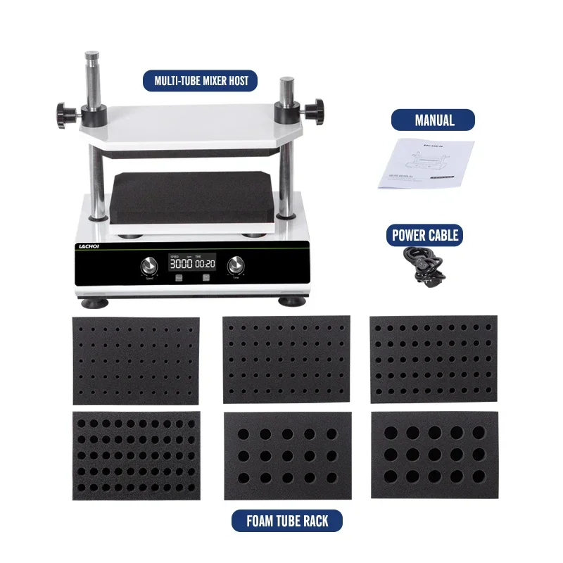 

Manufacture Ready Ship 500-3000rpm LED Digital Laboratory Multi Tube Mixer Price