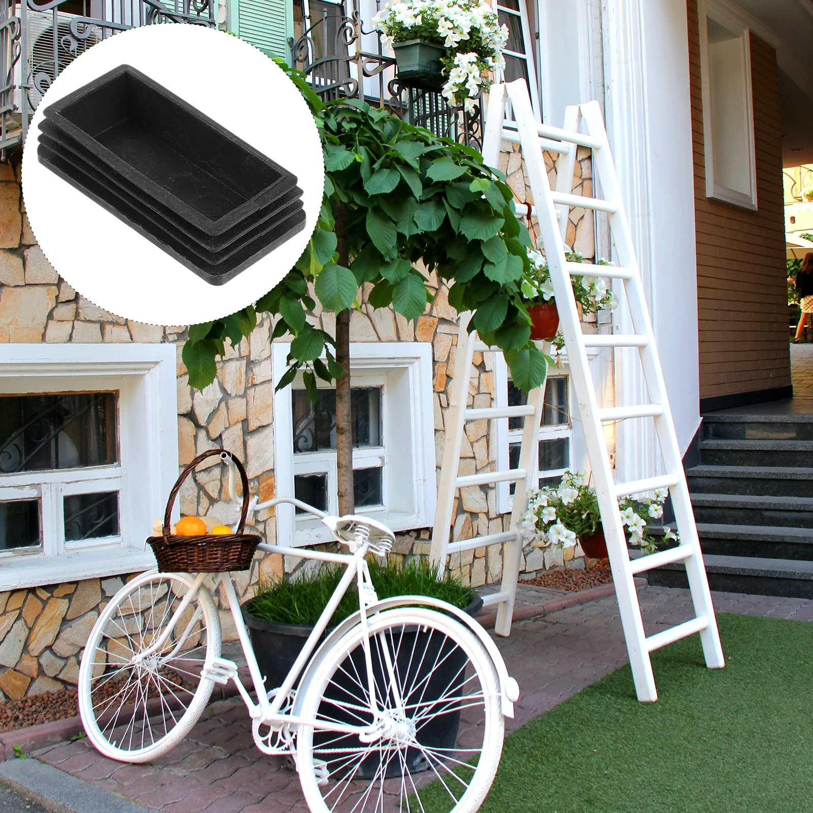 

2 Pcs Ladder Feet Pads Rubber Non Floor Cushions Foldable Mats Protector Covers Service Life Stable Safety