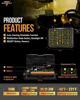AUXBEAM AC-1200 RGB LED 스위치 패널, 업그레이드된 블루투스 앱, 리모컨 토글, 순간, 펄스 모드, RB120, 12 갱 6