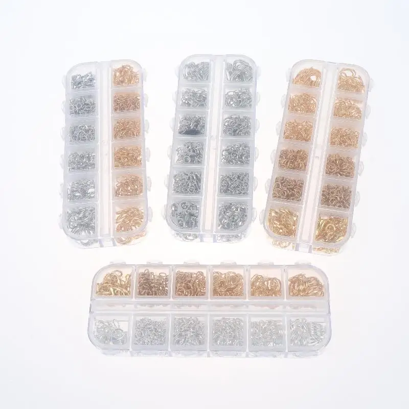 930 Stück/Box Schmuckzubehör-Set mit offenen Ringen, Karabinerverschlüssen, Haken, Zangen und Pinzetten für DIY-Armband-, Halsketten- und Schmuckherstellung – Detail 7