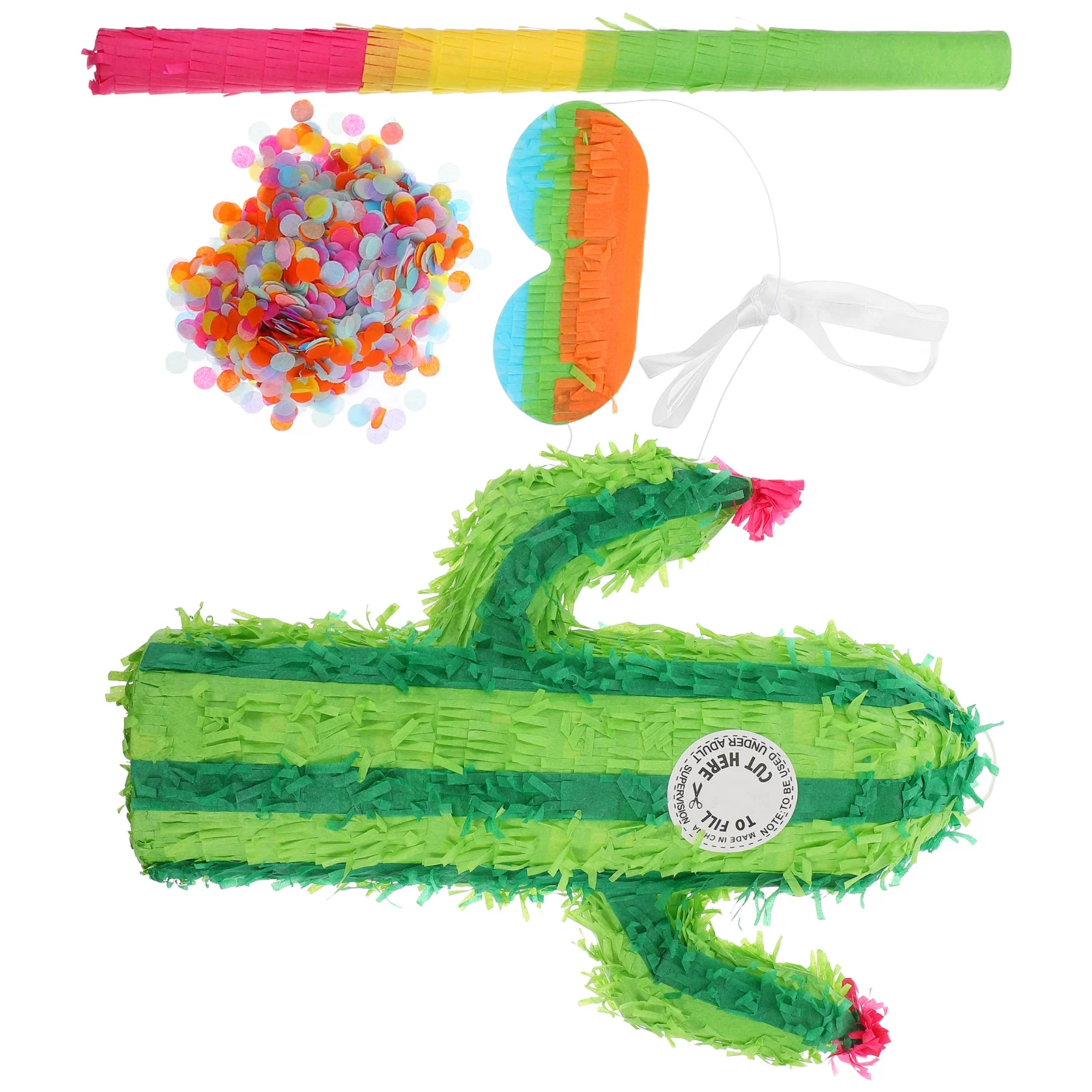 3Pcs Cactus Pinata Creative Birthday Party Decoration Toy Interactive Punch Fill Halloween Mexican Fiesta Reusable Kids Surprise