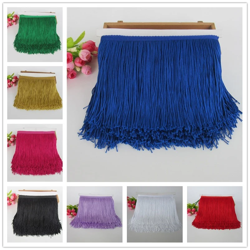 10/15/20/30cm Yard Lace Trim Tassel Fringe DIY Latin Dress Stage Clothes Accessories Decorative Tassels for Curtains Lace