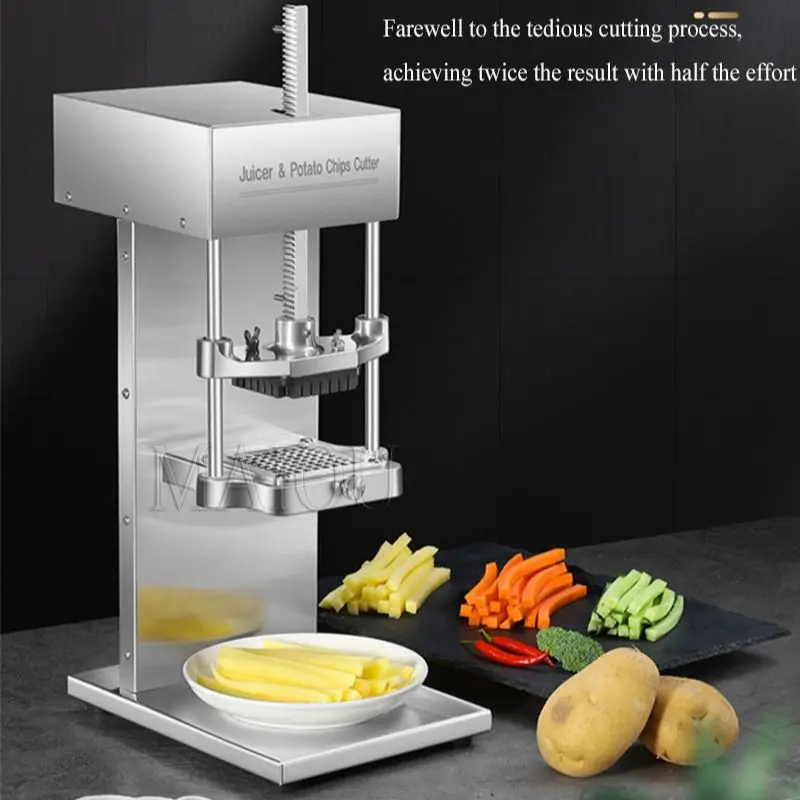 Electric  Commercial Fruit  Juicing  Machine Potato Chips Cutter Cucumber Radish  Large Caliber