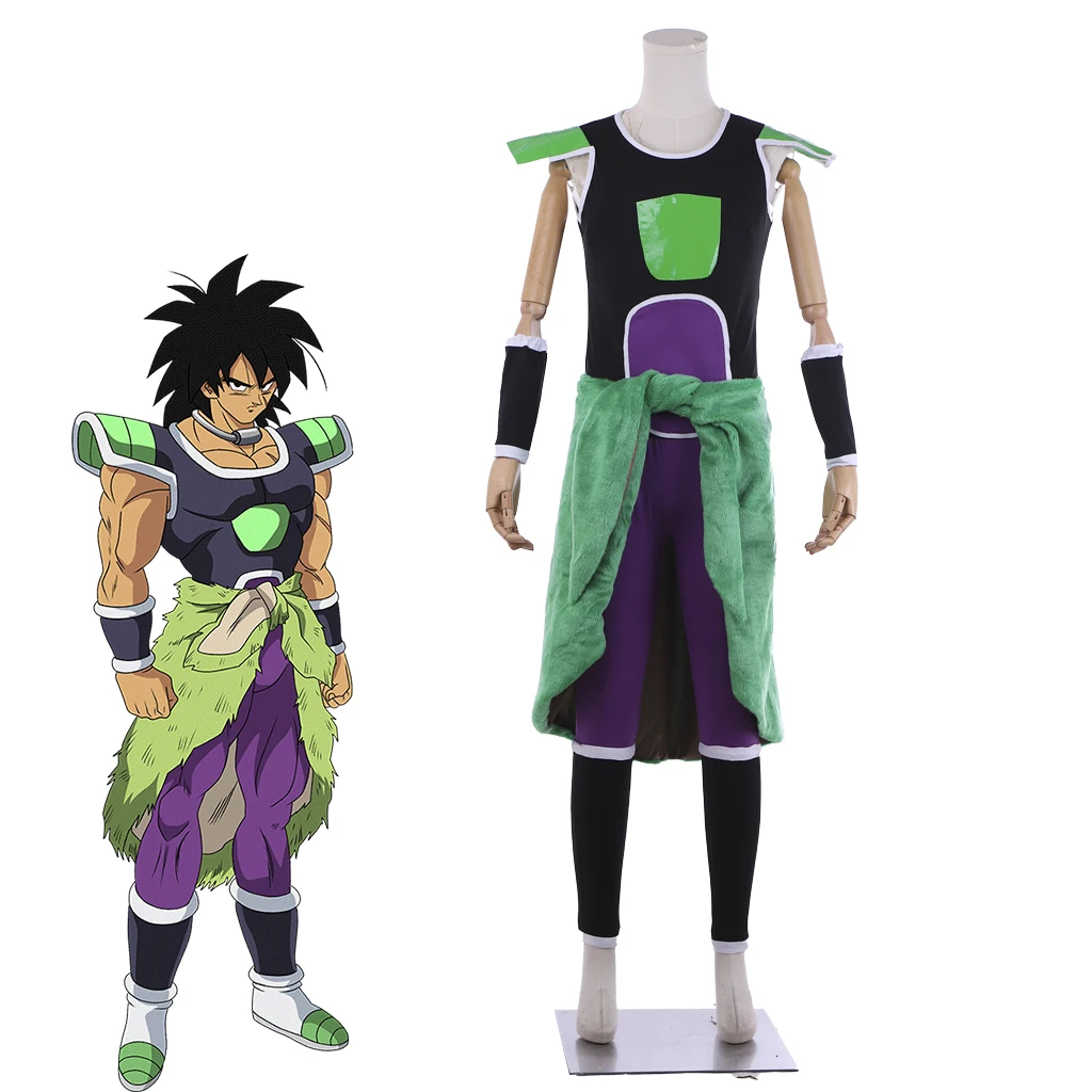 Anime Broly Cosplay Costume For Men Fancy Battle Uniform Suit Halloween Carnival Party Disguise Streetwear