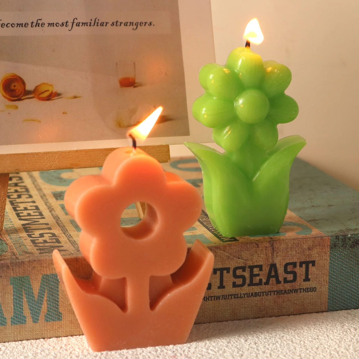 3D Plant Floret Candle Silicone Mold Daisy Flower Handmade Soap Resin Mould Cake Decor Chocolate Drink Ice Making Tool DIY Gifts