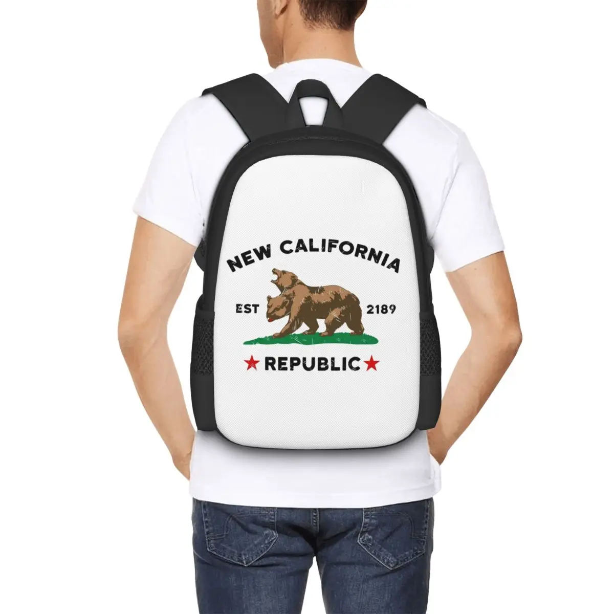

New California Republic Student Backpack School Bag Hiking Travel Daypack for Boys Girls Fashion Bookbag Shoulder Bags