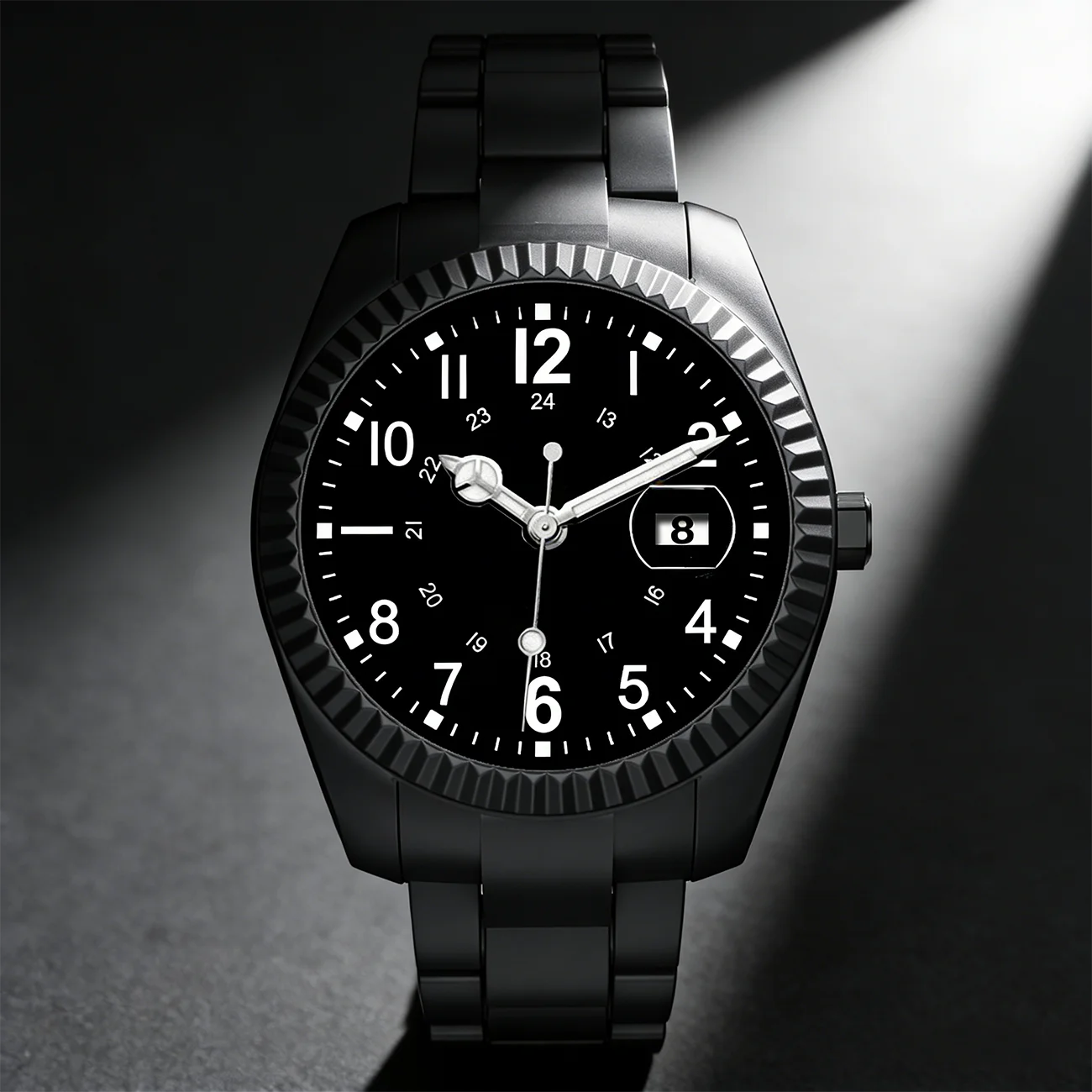 

Middle Eastern Classic Premium Black Arabic Digital Calendar Watch Quartz Watch Business Watch Men's Watch