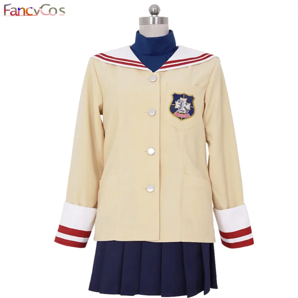 

Anime CLANNAD Tomoyo Kotomi Fuko Nagisa Kyou School Uniform Dress Cosplay Costume Halloween Movie Carnival Party Custom Made