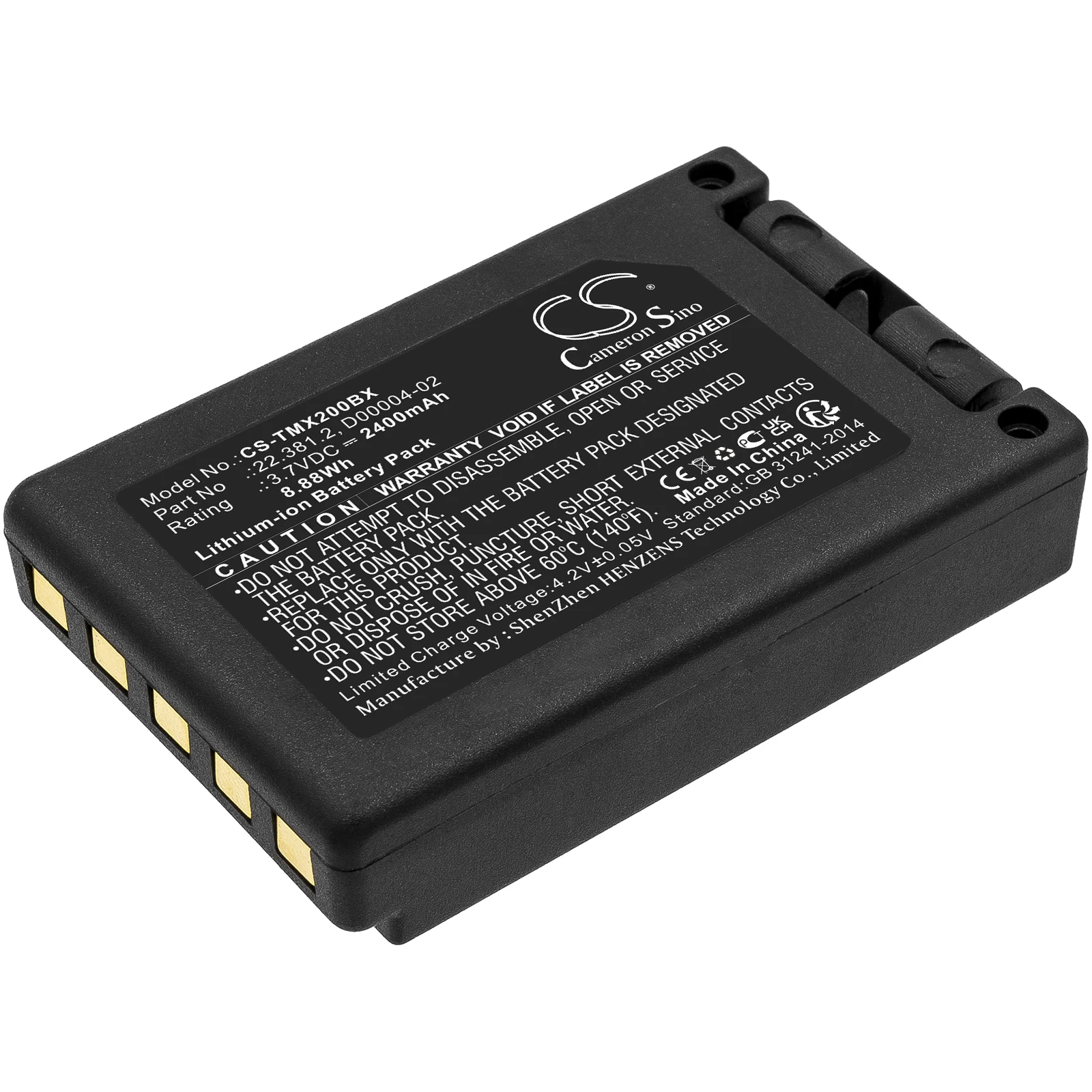 

Li-ion Crane Remote Control Battery for Teleradio, 3.7V, 2400mAh, Compatible Models: TG-TXMNL, Transmitter Tele Radio TG-TXMN