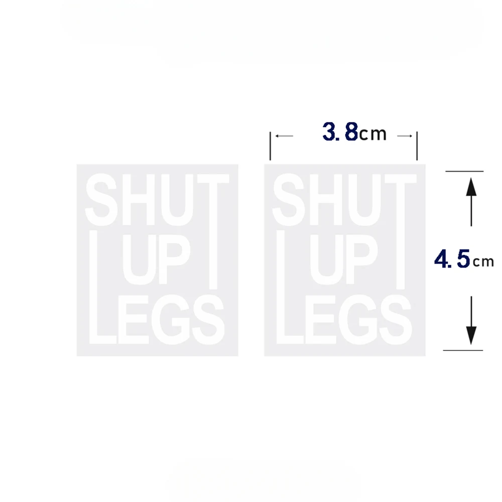 2PCS SHUT UP LEGS Bike Stickers Bicycle Frame Top Tube Decorative Helmet Vinyl Decal for MTB Bicycle Waterproof Bike Accessories image 5