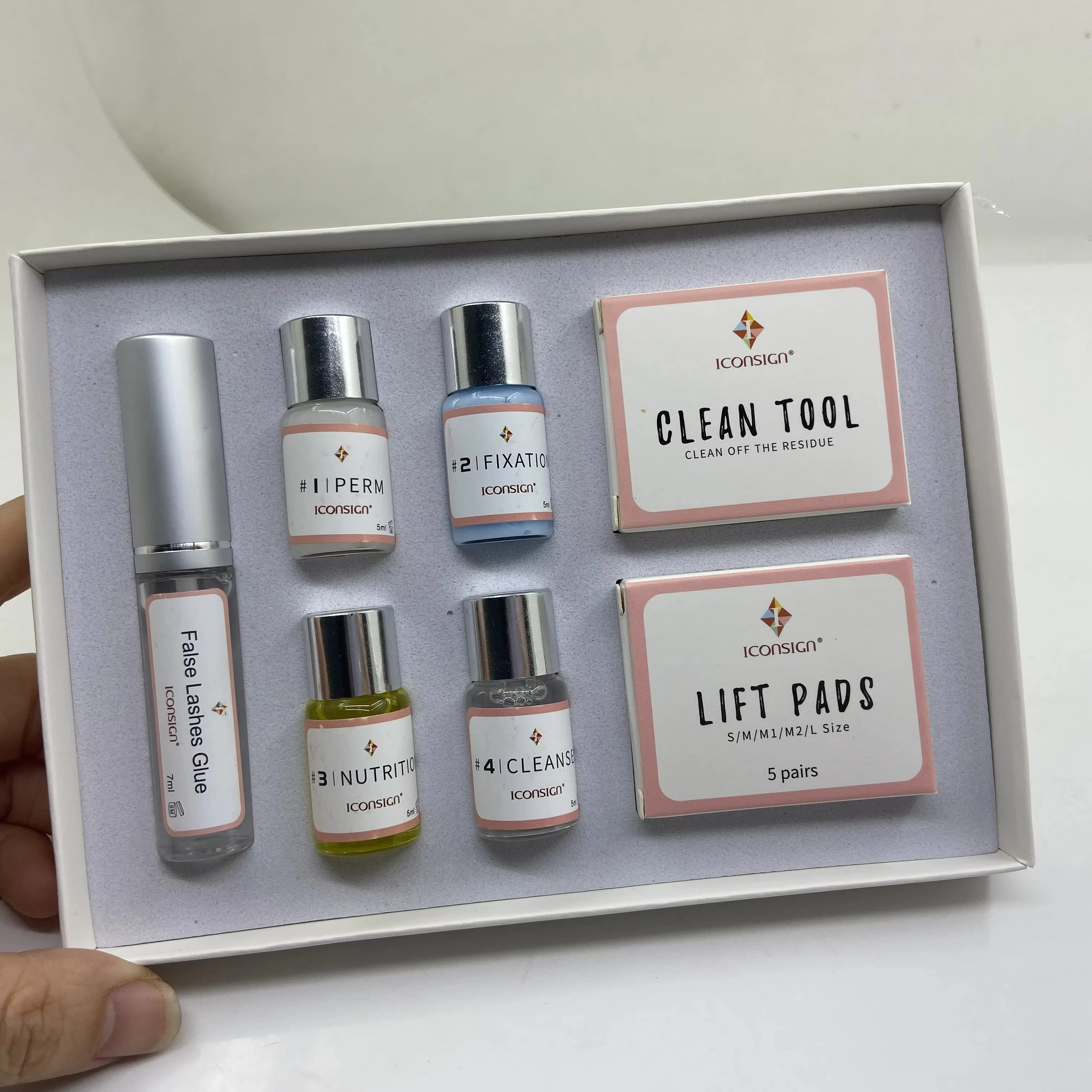 Kit de levantamiento de pestañas y tinte de cejas, combinación de maquillaje de ojos permanente con almohadillas de elevación y Herramientas de limpieza