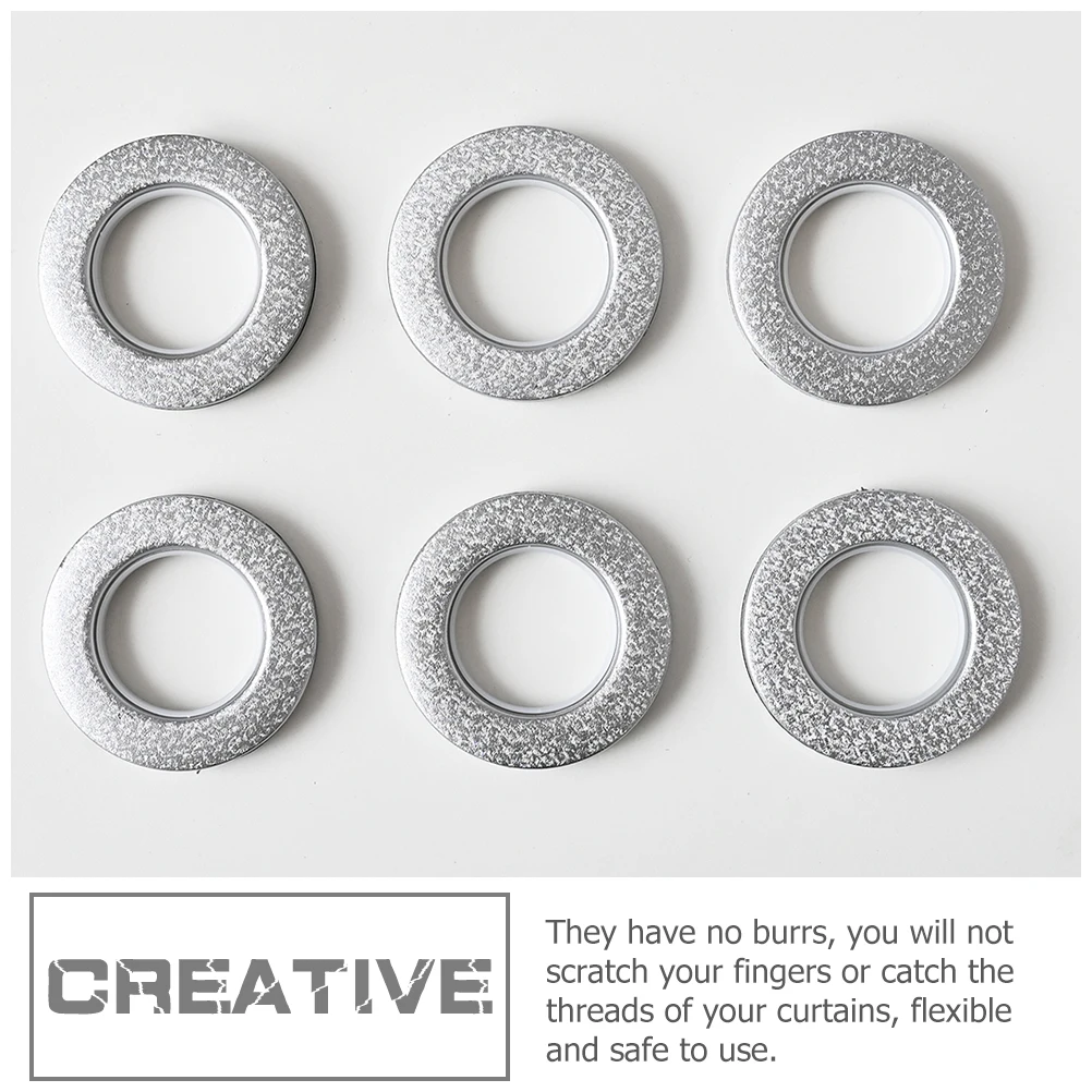 

4pcs Curtain Grommets Reusable Plastic Rings For Window Curtains Heavy Duty Lightweight Spacers Decorative Home Use