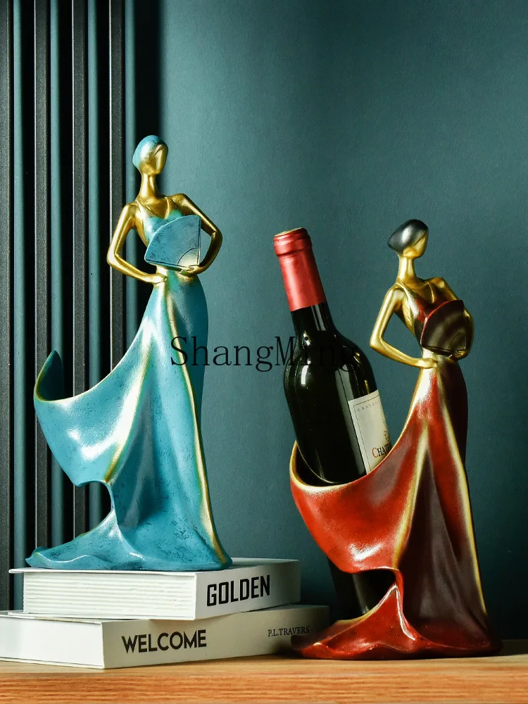 

CL Home Furnishing Entrance Wine Cabinet Decorative Ornament Wine Rack Wholesale Light Luxury Taste Dining Table Wine Rack