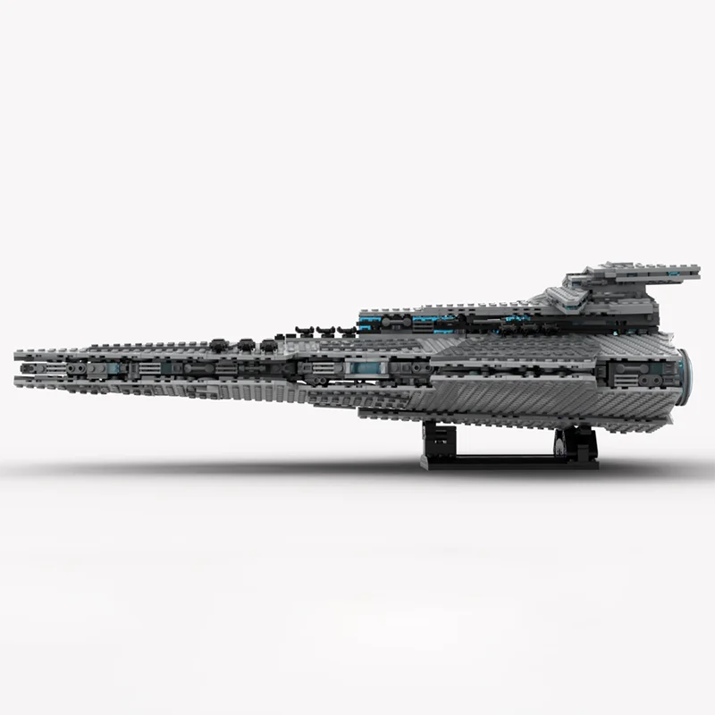 1714 elementów MOC Midi Harrower-Class Dreadnaught Sci-Fi Statek Wojenny Kosmiczny Model do Restauracji Detali DIY Klocki Zabawka Prezent