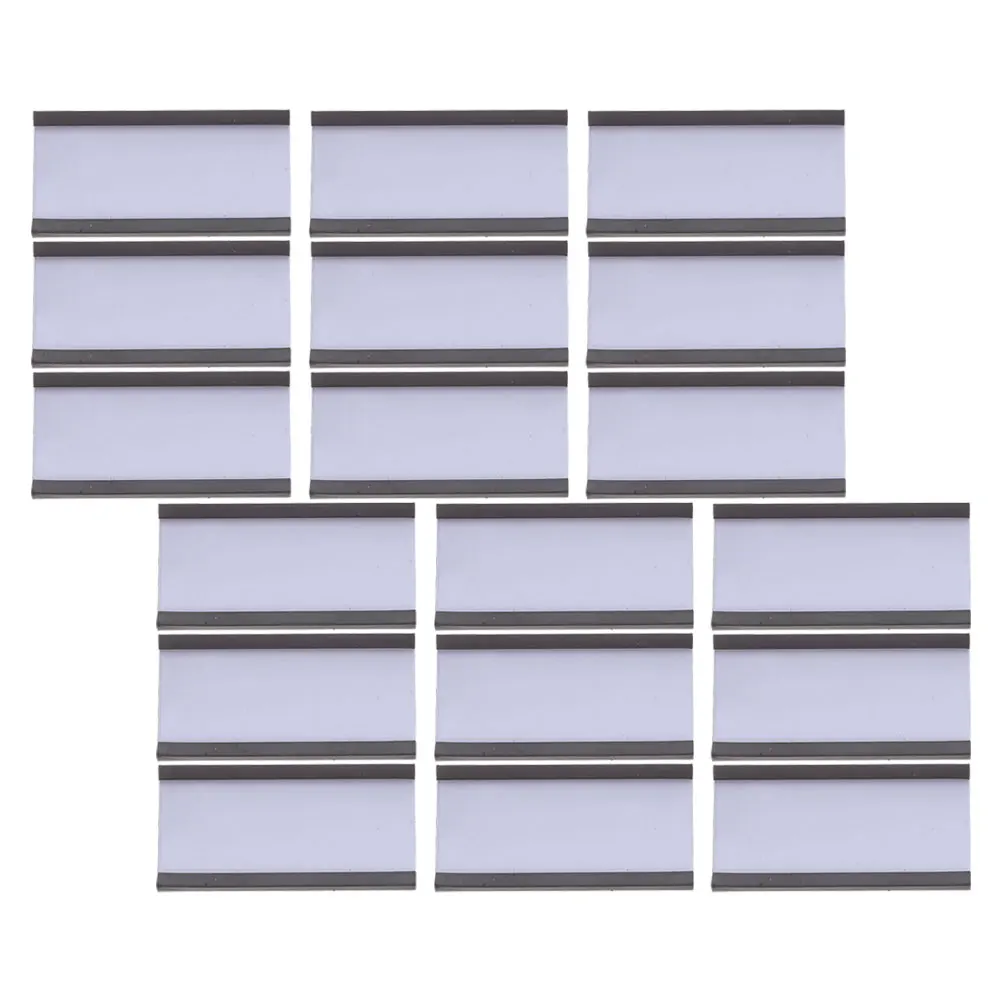 

60 set Magnetic Label Holders Clear Plastic Protectors For Metal Shelves Replaceable Strips Warehouse Storage Organization