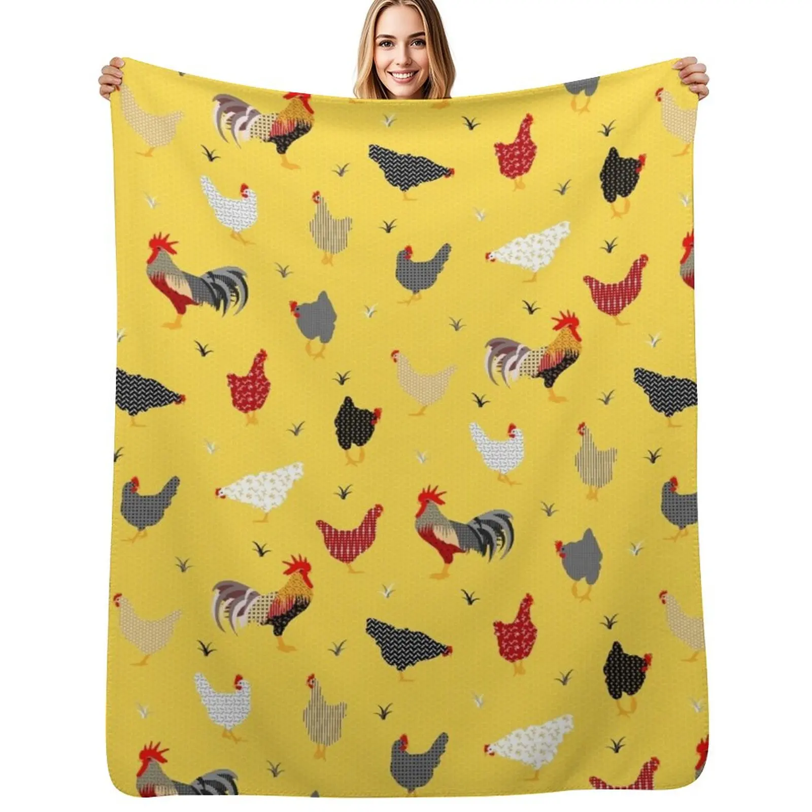 

Chicken Farm Throw Blanket For Baby Kid'S Quilt for sofa Blankets