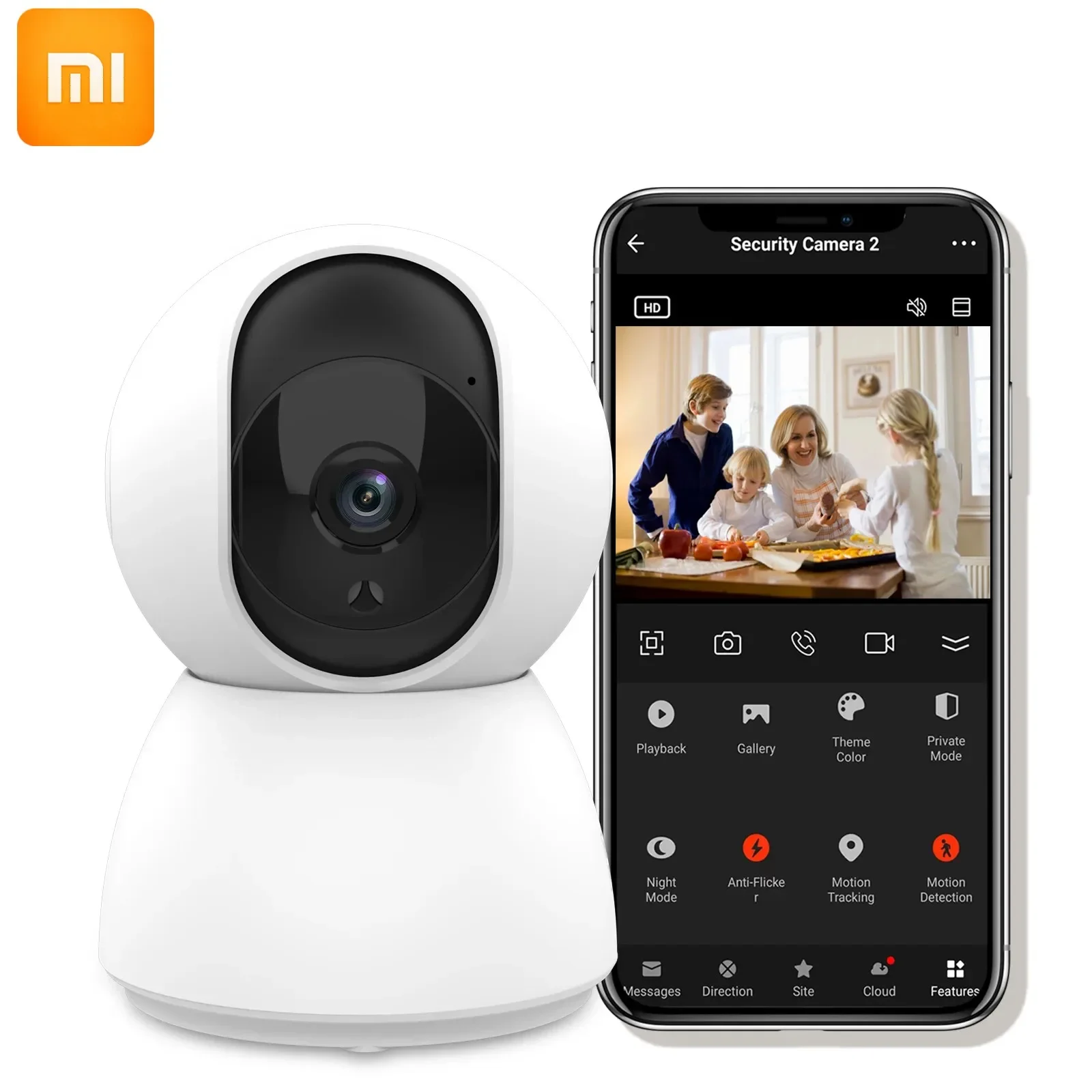 Xiaomi 3MP kamera IP 1080P Tuya Kamera CCTV nirkabel dalam ruangan WiFi pintar, kamera pengawas dengan pelacakan otomatis Monitor hewan peliharaan