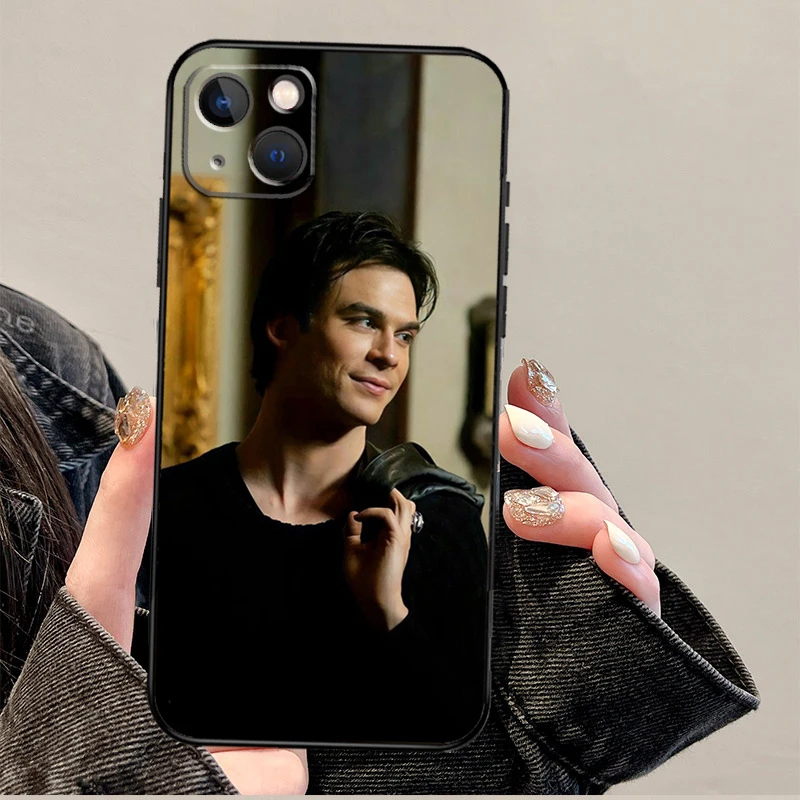 The Vampire Diaries Damon Salvatore Case For iPhone 15 16 14 13 12 11 Pro Max Mini Plus X XR XS Max Cover Shell